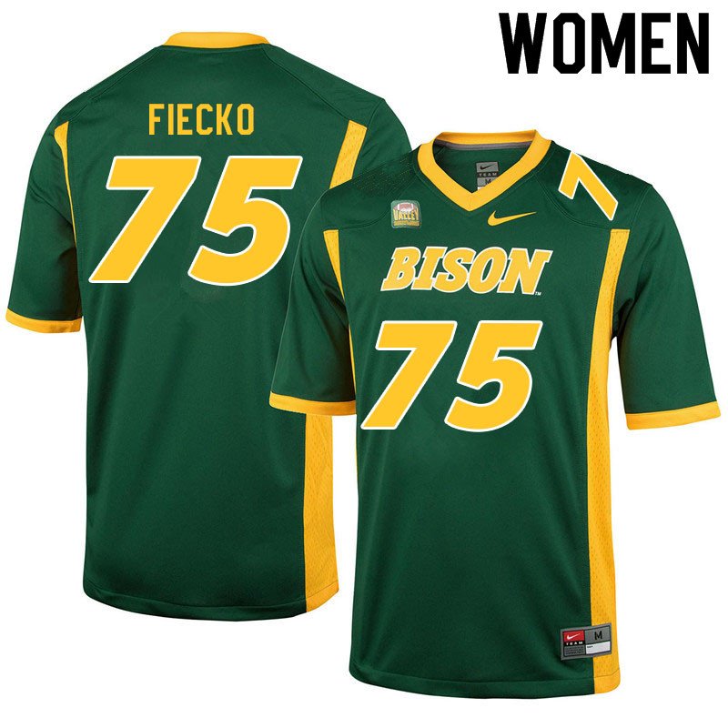 Women #75 Trevor Fiecko North Dakota State Bison College Football Jerseys Sale-Green